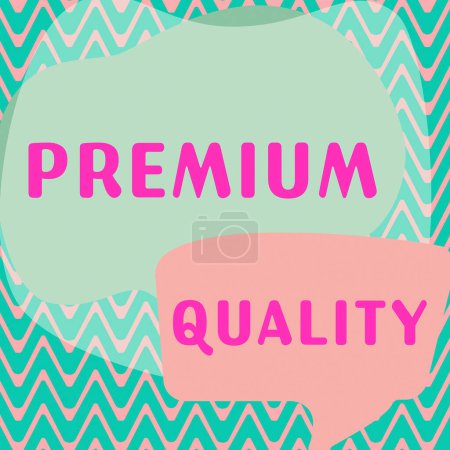 Photo for Inspiration showing sign Premium Quality, Word Written on a brand that reaches the degree of the highest standard Replacing Old Wallpaper Design, Creating New Wall Pattern And Layout - Royalty Free Image