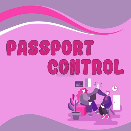Téléchargez les photos : Légende conceptuelle Passeport Control, Word pour une cyberattaque simulée autorisée sur un système informatique - en image libre de droit