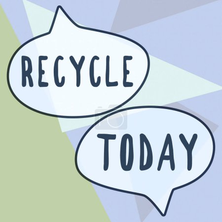 Téléchargez les photos : Affichage conceptuel Recyclage, Processus d'approche d'entreprise de la conversion des déchets en nouveaux matériaux et objets -57460 - en image libre de droit