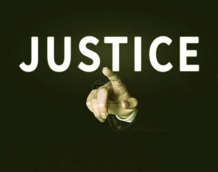 Téléchargez les photos : Inspiration montrant signe Justice, Approche d'affaires utilisation du pouvoir tel que nommé par les normes juridiques pour soutenir un traitement équitable - en image libre de droit