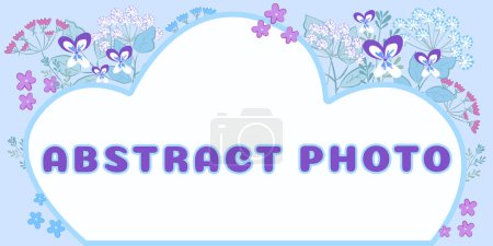 Photo for Text showing inspiration Abstract Photo, Conceptual photo to succeed in finishing something or reaching an aim Frame With Leaves And Flowers Around And Important Announcements Inside. - Royalty Free Image