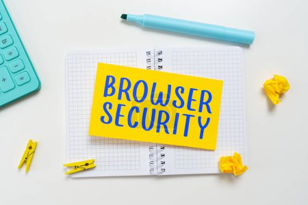 Téléchargez les photos : Légende de texte présentant Browser Security, Business présente la sécurité aux navigateurs Web afin de protéger les données en réseau - en image libre de droit
