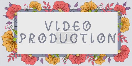 Photo for Text showing inspiration Video Production, Business concept process of converting an idea into a video Filmaking - Royalty Free Image