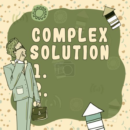 Photo for Text showing inspiration Complex Solution, Internet Concept significant ideas that are completely or partly repressed - Royalty Free Image