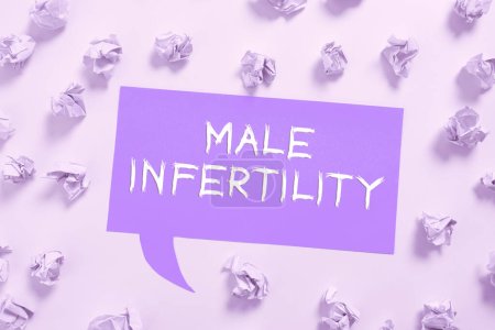 Photo for Conceptual display Male Infertility, Internet Concept the inability to cause pregnancy in a fertile - Royalty Free Image