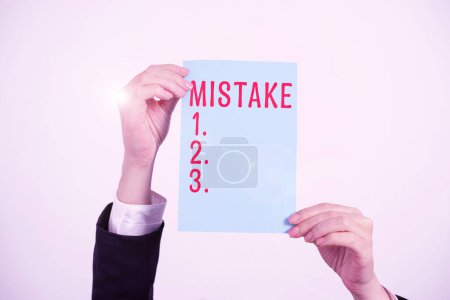 Photo for Conceptual display Mistake, Business overview misconception about the meaning of something thing incorrectly done - Royalty Free Image