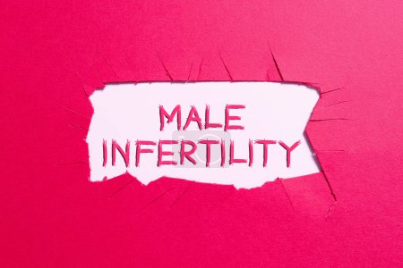 Photo for Sign displaying Male Infertility, Business idea the inability to cause pregnancy in a fertile - Royalty Free Image