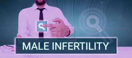 Photo for Text showing inspiration Male Infertility, Business idea the inability to cause pregnancy in a fertile - Royalty Free Image