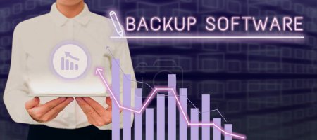 Schreiben Anzeige von Text Backup Software, Business Vitrine erstellen extra genaue Kopien von Dateien oder ganzen Computern