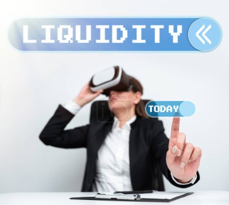 Photo for Conceptual display Liquidity, Business idea Cash and Bank Balances Market Liquidity Deferred Stock - Royalty Free Image