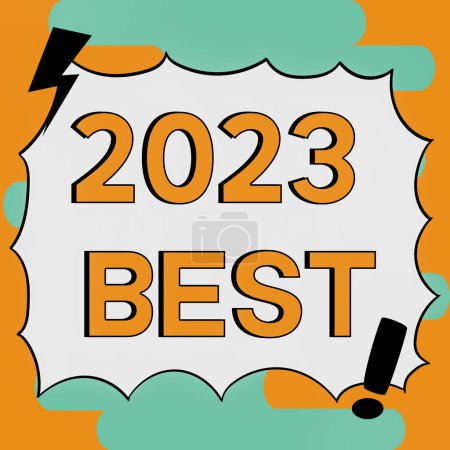 Téléchargez les photos : Texte manuscrit 2023 Best, Business showcase Excellente qualité dans tous les domaines se préparant pour l'année prochaine - en image libre de droit