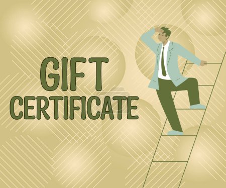 Photo for Text showing inspiration Gift Certificate, Business overview certificate entitling the recipient to receive goods - Royalty Free Image
