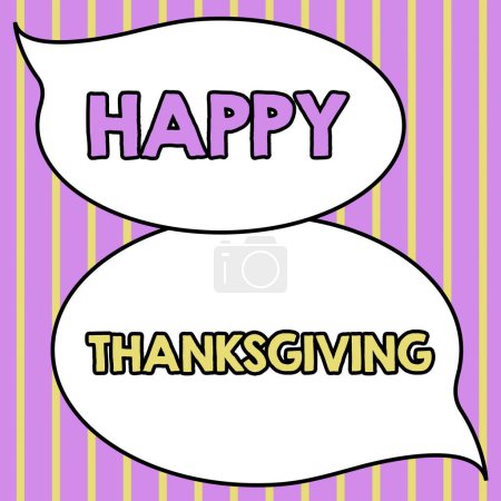 Téléchargez les photos : Légende du texte présentant Happy Thanksgiving, Internet Concept Harvest Festival Fête nationale célébrée en novembre - en image libre de droit
