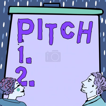 Foto de Signo de texto que muestra Pitch, Word Escrito en sonido de calidad gobernado por vibraciones de velocidad produciendo tono alto o bajo - Imagen libre de derechos