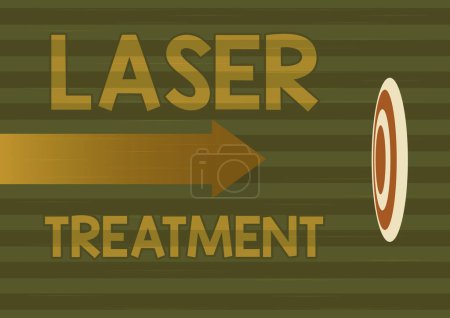 Téléchargez les photos : Signe texte montrant le traitement laser, mot écrit sur l'une des diverses techniques médicales et chirurgicales à l'aide de lasers - en image libre de droit