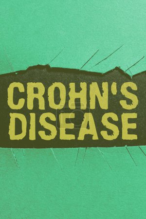 Téléchargez les photos : Légende conceptuelle Crohn S Is Disease, concept d'entreprise la maladie inflammatoire chronique des intestins - en image libre de droit