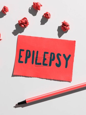 Foto de Texto que muestra inspiración Epilepsia, Palabra para el cuarto trastorno neurológico más común Convulsiones impredecibles - Imagen libre de derechos