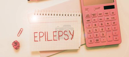 Foto de Signo de texto que muestra epilepsia, escaparate de negocios Cuarto trastorno neurológico más común Convulsiones impredecibles - Imagen libre de derechos