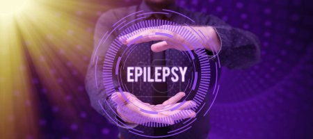 Foto de Exhibición conceptual Epilepsia, palabra para el cuarto trastorno neurológico más común Convulsiones impredecibles - Imagen libre de derechos