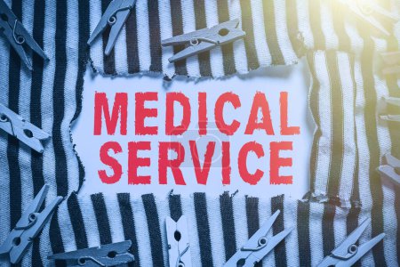Photo for Conceptual display Medical Service, Conceptual photo treat illnesses and injuries that require medical response - Royalty Free Image