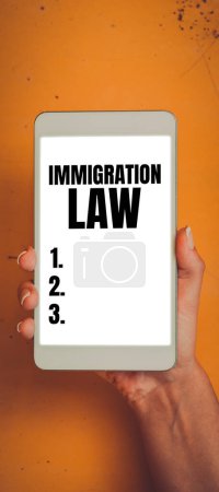 Foto de Texto que presenta la Ley de Inmigración, los estatutos nacionales de enfoque empresarial y los precedentes legales que rigen la inmigración - Imagen libre de derechos
