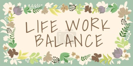 Foto de Leyenda conceptual Life Work Balance, Visión general de las necesidades de estabilidad de la persona entre su trabajo y el tiempo personal - Imagen libre de derechos