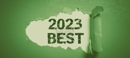 Téléchargez les photos : Légende conceptuelle 2023 Best, Internet Concept Meilleure qualité dans tous les domaines se préparant pour l'année prochaine - en image libre de droit
