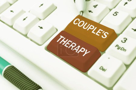Photo for Handwriting text Couple S Therapy, Word Written on treat relationship distress for individuals and couples - Royalty Free Image