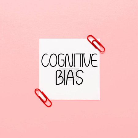 Photo for Handwriting text Cognitive Bias, Internet Concept Psychological treatment for mental disorders - Royalty Free Image