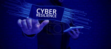 Foto de Inspiración mostrando signo Cyber Resilience, muestra de negocios medida de lo bien que una empresa puede manejar un ciberataque - Imagen libre de derechos