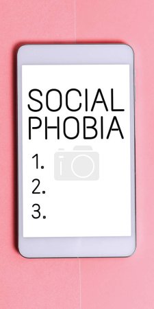 Photo for Sign displaying Social Phobia, Conceptual photo overwhelming fear of social situations that are distressing - Royalty Free Image
