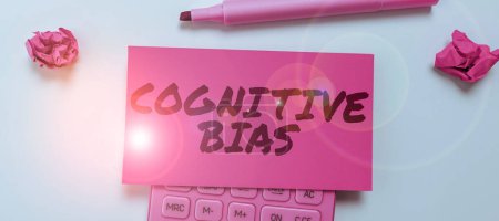 Photo for Inspiration showing sign Cognitive Bias, Business overview Psychological treatment for mental disorders - Royalty Free Image