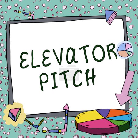 Photo for Inspiration showing sign Elevator Pitch, Business approach A persuasive sales pitch Brief speech about the product - Royalty Free Image