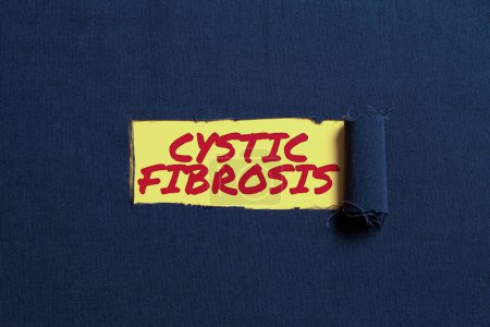 Photo for Conceptual caption Cystic Fibrosis, Word Written on a hereditary disorder affecting the exocrine glands - Royalty Free Image
