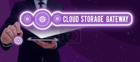 Foto de Inspiración mostrando signo Cloud Storage Gateway, Business concept Server que reside en las instalaciones del cliente - Imagen libre de derechos