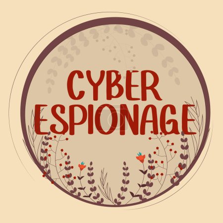 Photo for Inspiration showing sign Cyber Espionage, Business approach obtaining secrets and information without the permission - Royalty Free Image