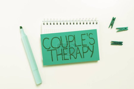 Photo for Sign displaying Couple S Therapy, Business idea treat relationship distress for individuals and couples - Royalty Free Image