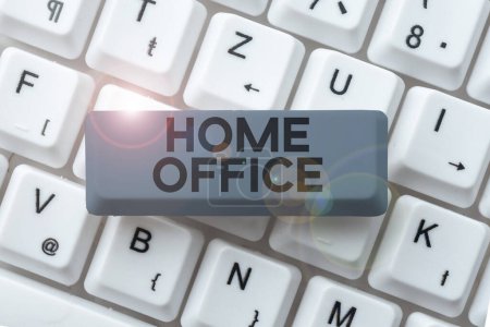 Photo for Conceptual caption Home Office, Word Written on space designated in a persons residence for official business - Royalty Free Image