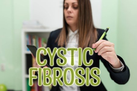 Photo for Writing displaying text Cystic Fibrosis, Concept meaning a hereditary disorder affecting the exocrine glands - Royalty Free Image