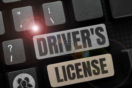 Conceptual caption Driver S License, Business showcase a document permitting a person to drive a motor vehicle