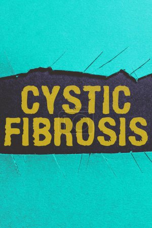 Photo for Sign displaying Cystic Fibrosis, Business showcase a hereditary disorder affecting the exocrine glands - Royalty Free Image