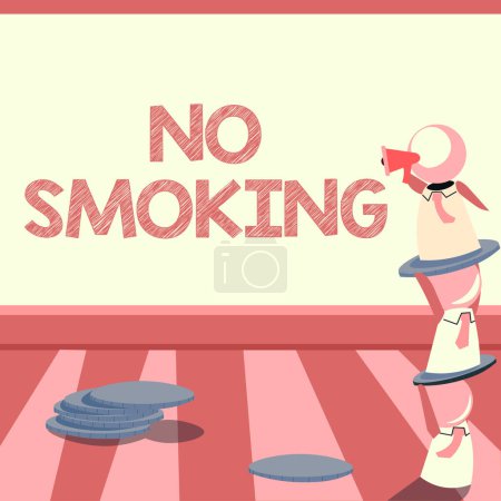Foto de Texto que muestra inspiración No Fumar, Concepto de negocio usando tabaco está prohibido en este lugar - Imagen libre de derechos
