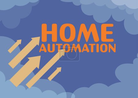 Photo for Text sign showing Home Automation, Business idea home solution that enables automating the bulk of electronic - Royalty Free Image