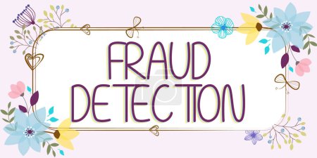 Téléchargez les photos : Texte manuscrit Détection de fraude, Mot permettant d'identifier une fraude réelle ou prévue - en image libre de droit