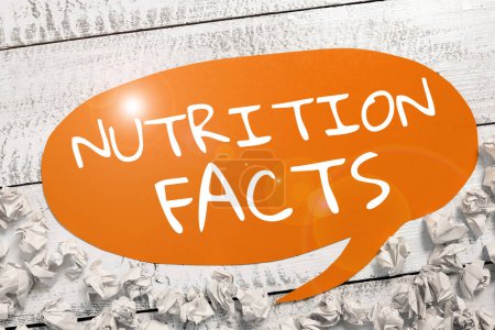Hand writing sign Nutrition Facts, Business approach detailed information about a food s is nutrient content