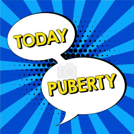 Photo for Conceptual display Puberty, Business concept the period of becoming first capable of reproducing sexually - Royalty Free Image