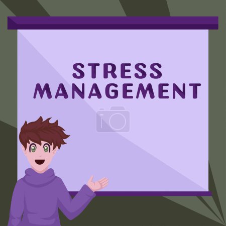 Photo for Text showing inspiration Stress Management, Business idea Meditation Therapy Relaxation Positivity Healthcare - Royalty Free Image