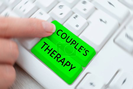 Photo for Handwriting text Couple S Therapy, Word Written on treat relationship distress for individuals and couples - Royalty Free Image