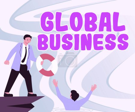 Foto de Firma de escritura a mano Global Business, Palabra para empresa que opera instalaciones en muchos países - Imagen libre de derechos