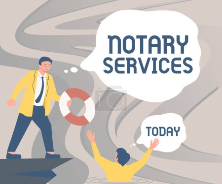 Escribiendo mostrando texto Servicios de Notario, Word Escrito en servicios prestados por un notario público comisionado por el estado